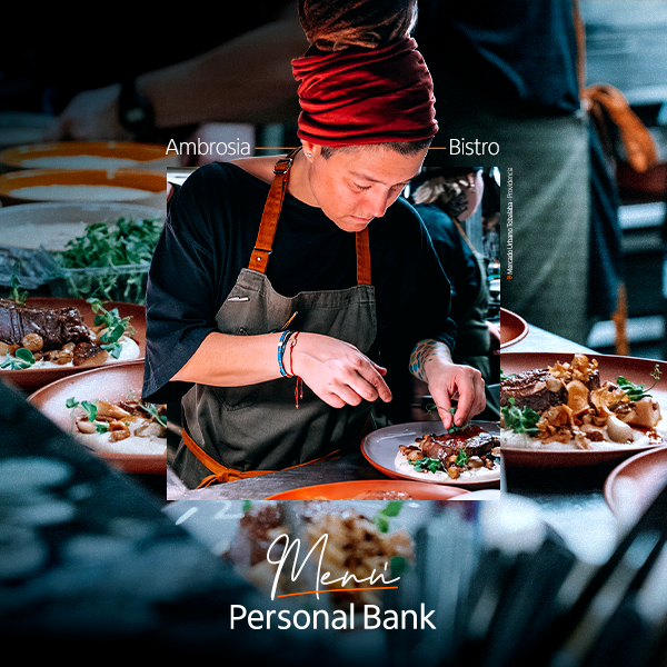 Menú Personal Bank en Ambrosía con Carolina Bazán